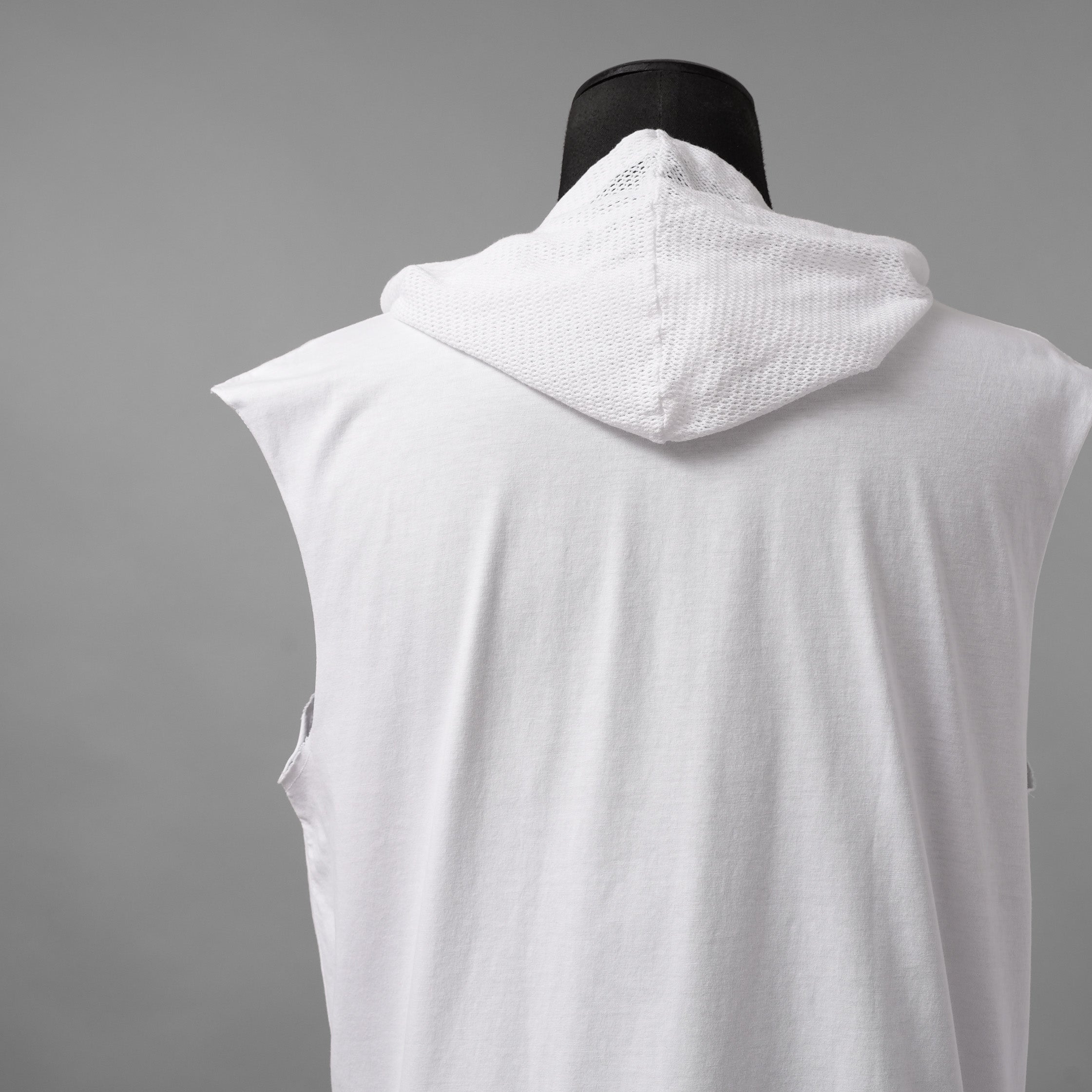 MM6 Maison Margiela エムエムシックス メゾンマルジェラ / 美品 21SS MARGIELA SIX プリント ノースリーブ フーディー パーカー / SH2NL0009 M20115 / size S (WHITE)