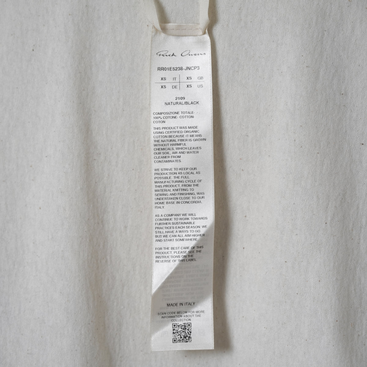 RICK OWENS リックオウエンス / 美品 25SS Jumbo SS "Holding Hands" T-Shirt 半袖Tシャツ / RR01E5238JNCP3 / size XS (NATURAL) 352170-in-ue