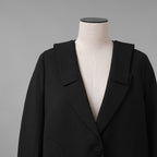 FENDI フェンディ / 川口春奈 着用 / 美品 23AW レイヤードカラー クロップド テーラード ジャケット / FJ7464AXAU / size 38 ( BLACK ) レディース