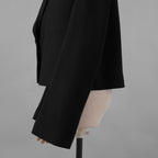 FENDI フェンディ / 川口春奈 着用 / 美品 23AW レイヤードカラー クロップド テーラード ジャケット / FJ7464AXAU / size 38 ( BLACK ) レディース