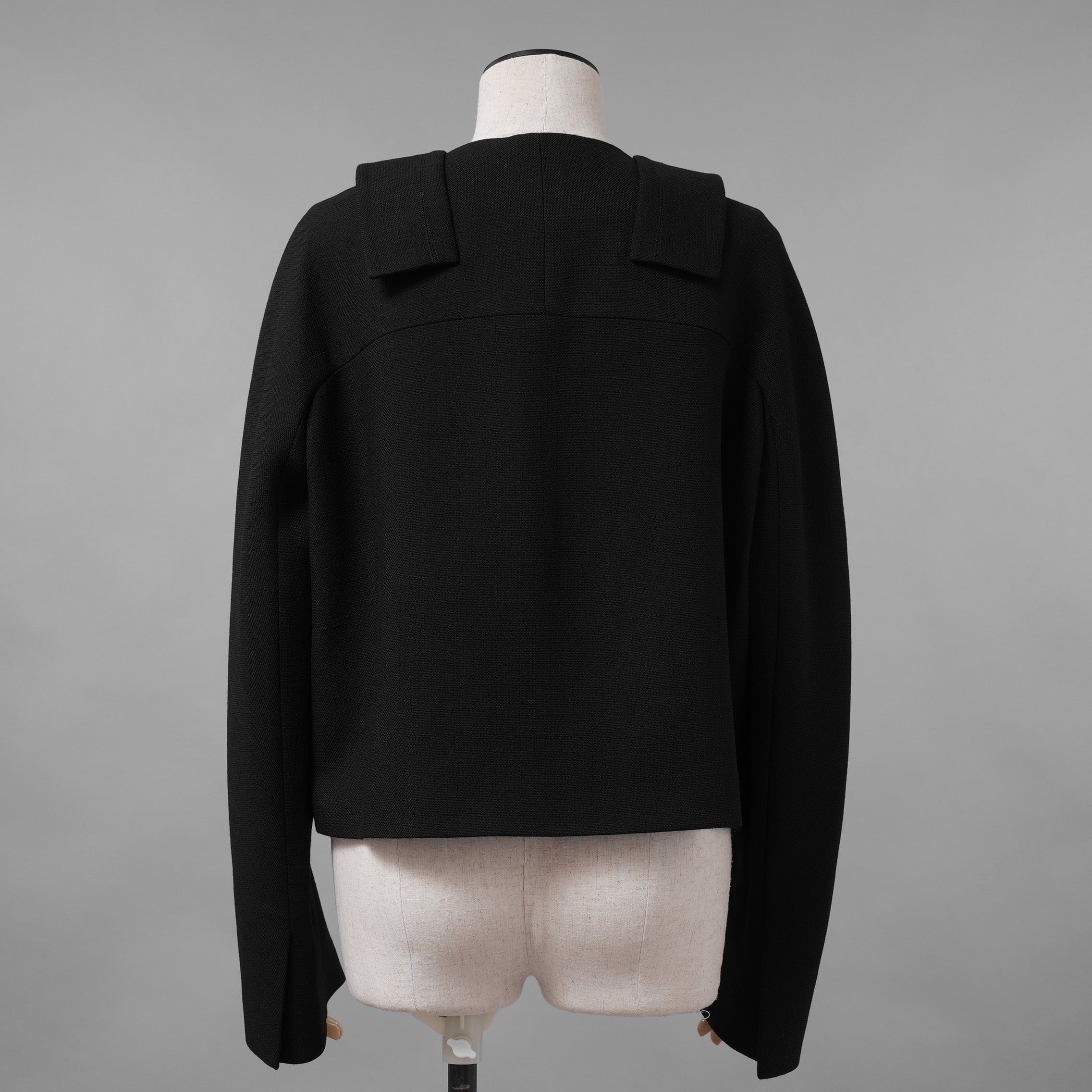 FENDI フェンディ / 川口春奈 着用 / 美品 23AW レイヤードカラー クロップド テーラード ジャケット / FJ7464AXAU / size 38 ( BLACK ) レディース