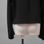 FENDI フェンディ / 川口春奈 着用 / 美品 23AW レイヤードカラー クロップド テーラード ジャケット / FJ7464AXAU / size 38 ( BLACK ) レディース