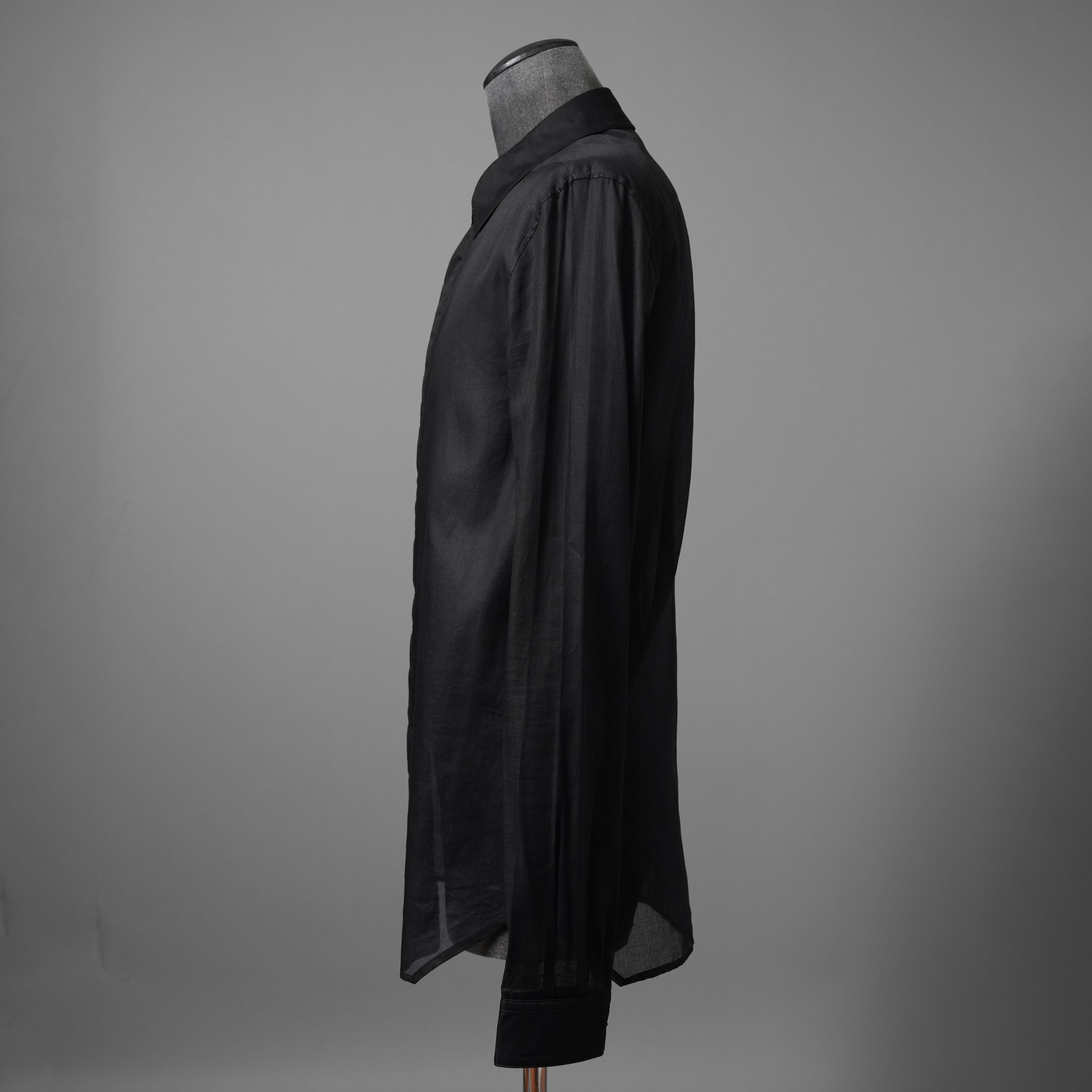 Rick Owensリックオウエンス / 24SS LIDO / 美品 OFFICE SHIRT / 長袖シャツ/ RU01D3299 OR / size 50 (BLACK)