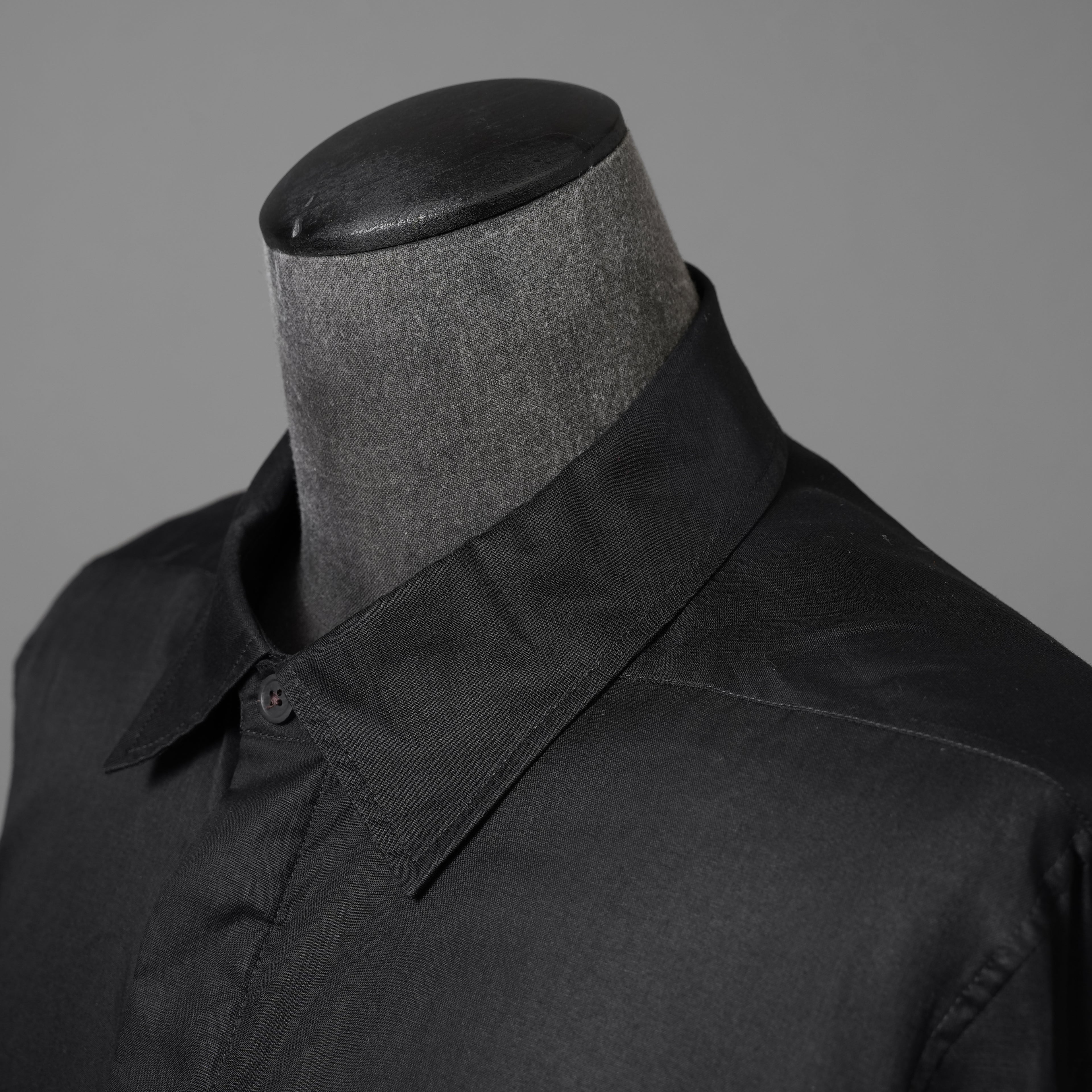 Rick Owensリックオウエンス / 24SS LIDO / 美品 OFFICE SHIRT / 長袖シャツ/ RU01D3299 OR / size 50 (BLACK)