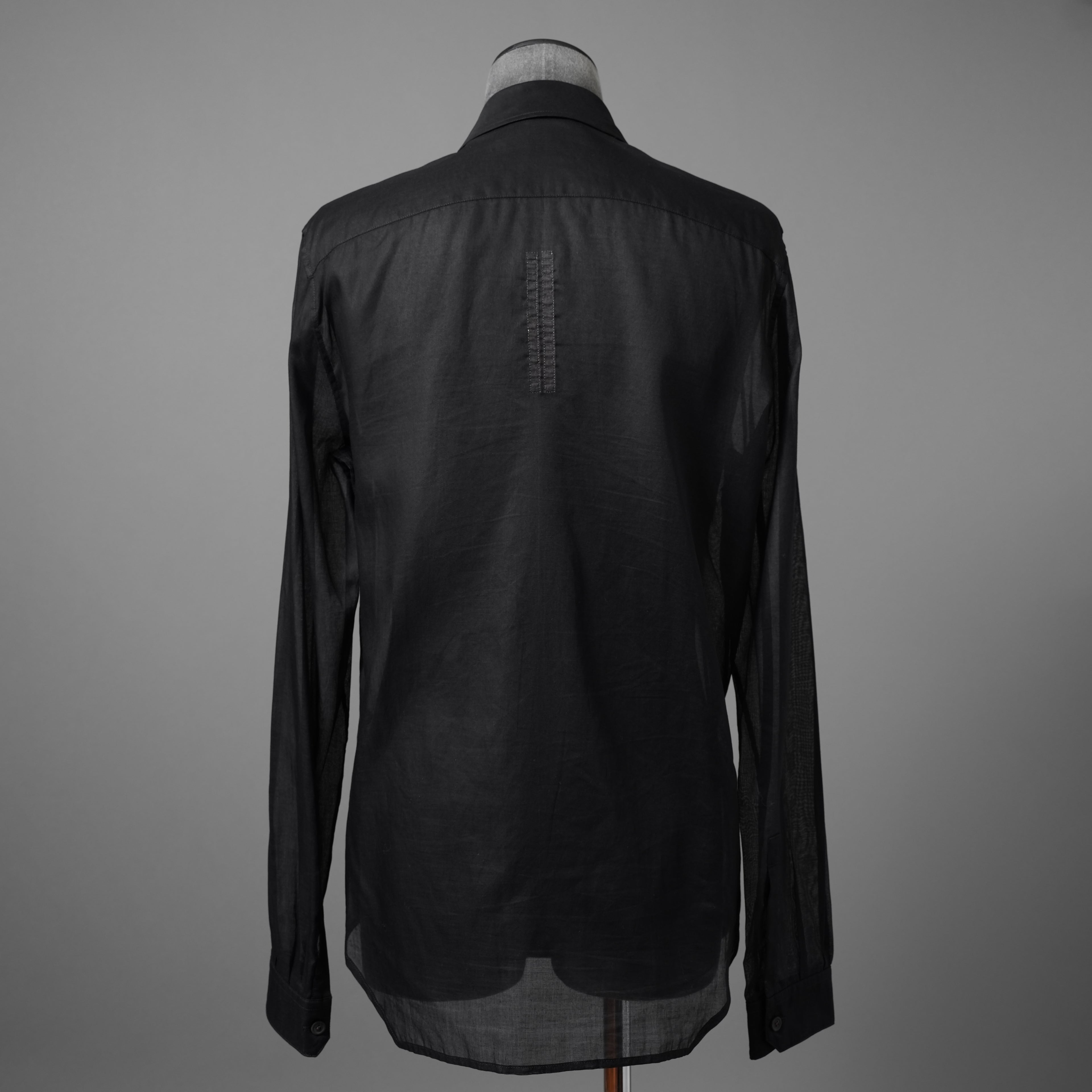 Rick Owensリックオウエンス / 24SS LIDO / 美品 OFFICE SHIRT / 長袖シャツ/ RU01D3299 OR / size 50 (BLACK)