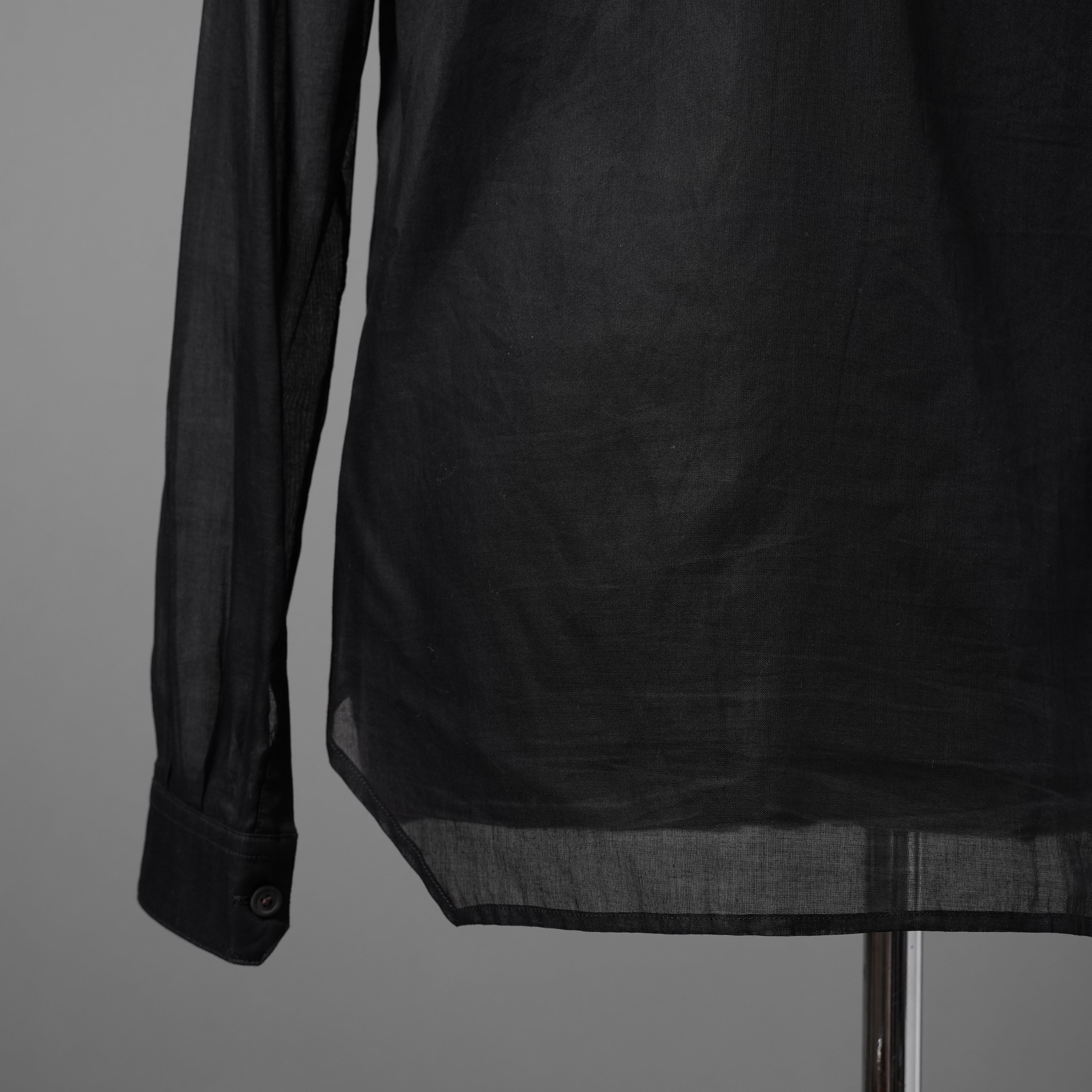 Rick Owensリックオウエンス / 24SS LIDO / 美品 OFFICE SHIRT / 長袖シャツ/ RU01D3299 OR / size 50 (BLACK)