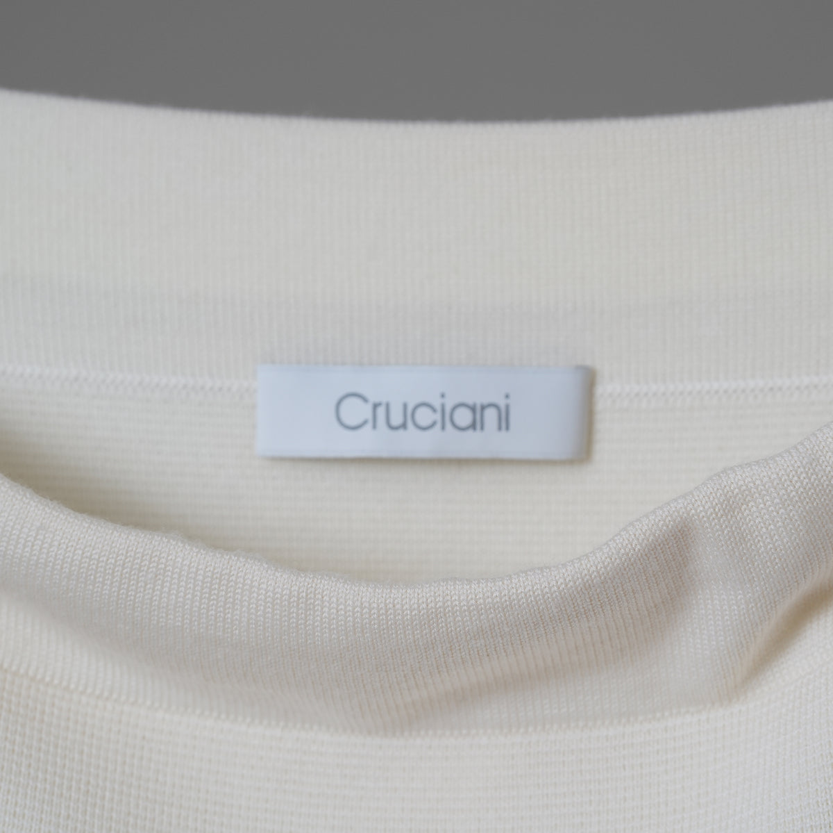 Cruciani クルチアーニ / 美品 サイドボタン ミラノリブ ニット タイト スカート / size 40 (WHITE) レディース 352168-izm
