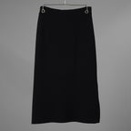 Cruciani クルチアーニ / 美品 サイドボタン ミラノリブ ニット タイト スカート / CD22 402 / size 38 (BLACK) レディース 352166-izm