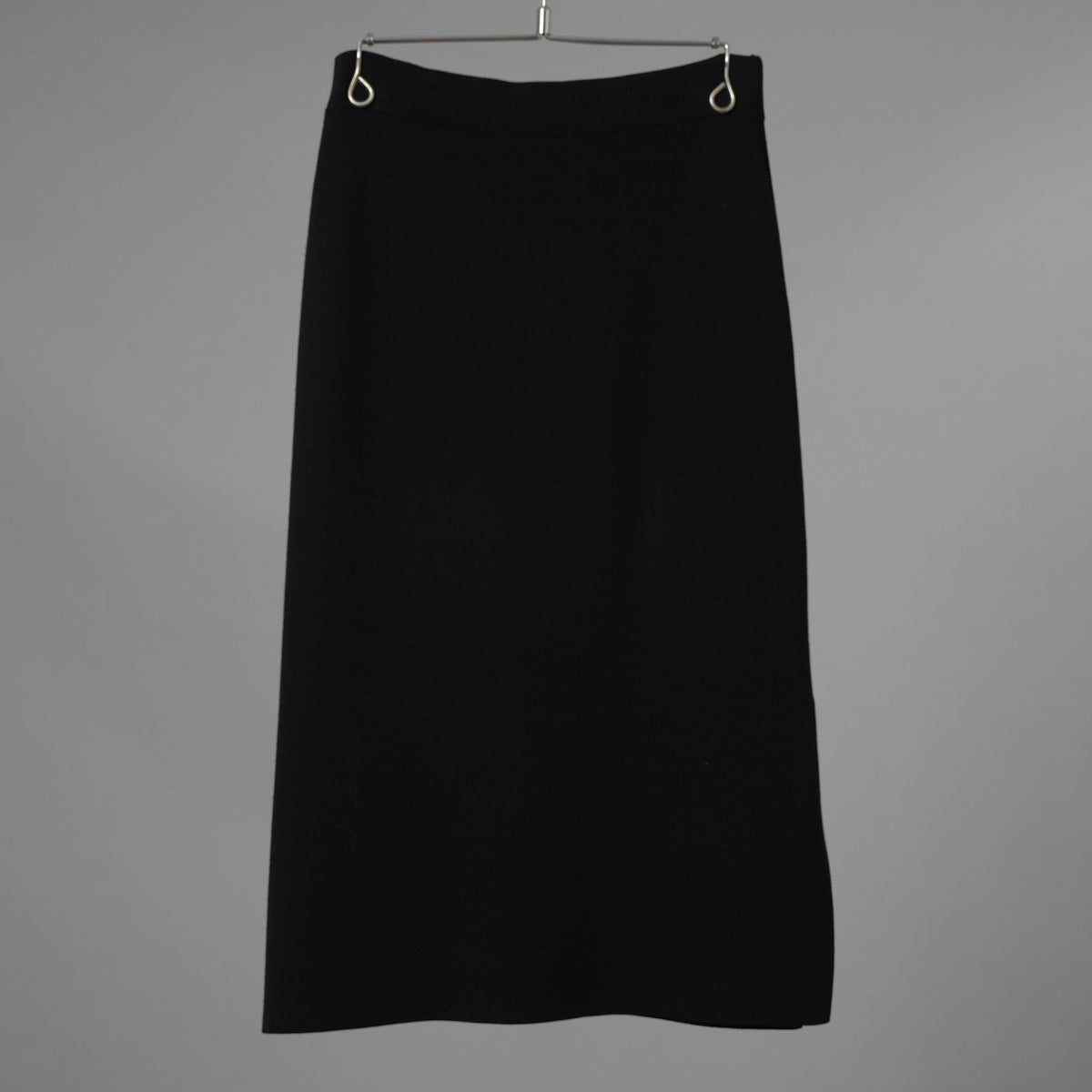 Cruciani クルチアーニ / 美品 サイドボタン ミラノリブ ニット タイト スカート / CD22 402 / size 38 (BLACK) レディース 352166-izm