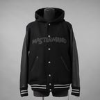 mastermind JAPAN マスターマインドジャパン ジャケット / 美品 22AW BE STRONG カシミアファー / フード付きスタジアムジャンパー / ジャケット / MW21S07-BL007-101 / size S (BLACK)