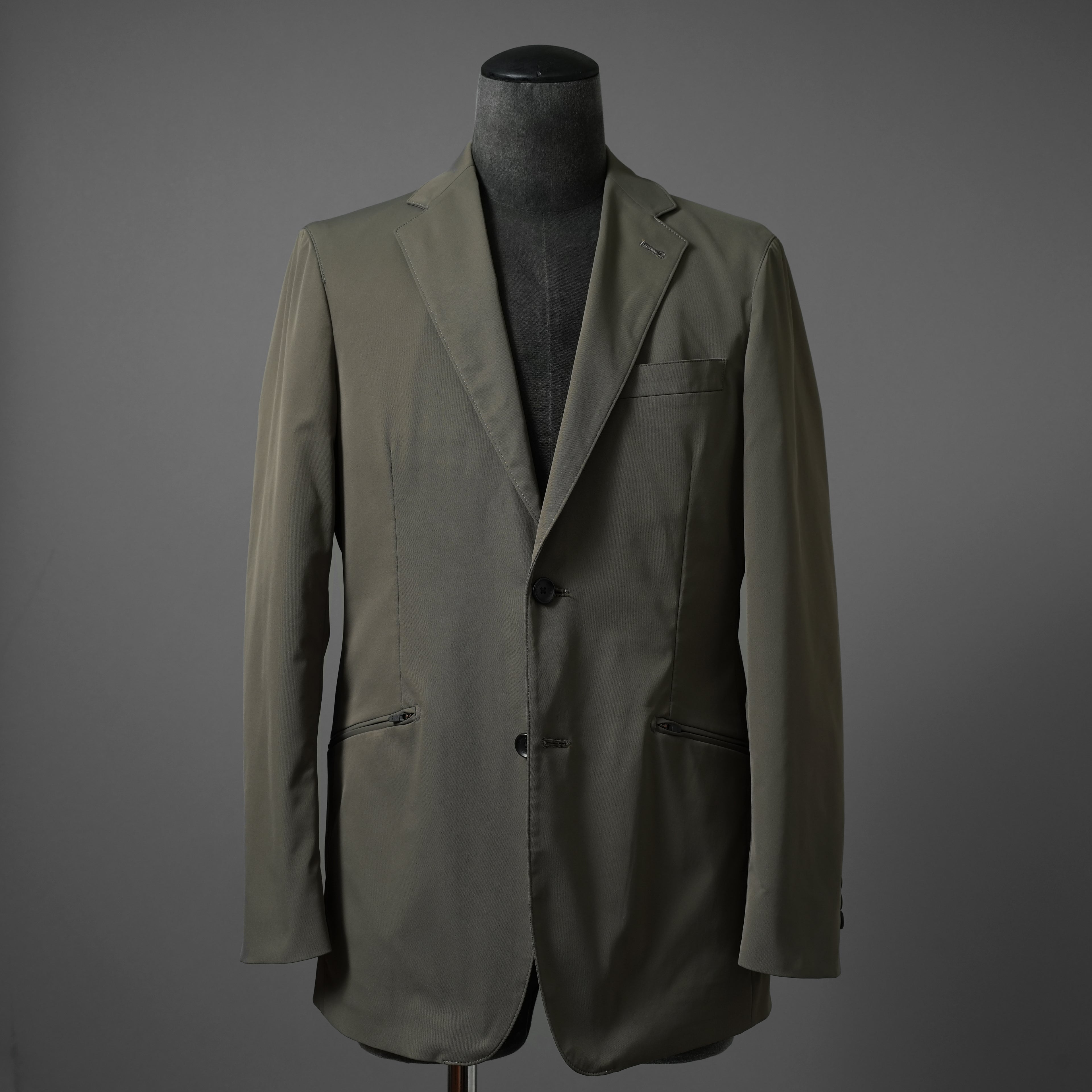 DESCENTE デサント / SOLOTEX DRYストレッチスーツ セットアップ / ジャケット パンツ / size A6(M) カーキグレー