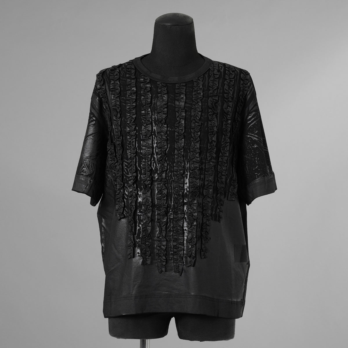 TAAKK ターク / 美品 25AW RUFFLE PRINT T-SHIRTS 半袖Ｔシャツ / TA25AW-JR092 / size 2 (BLACK) 352171-in-ue