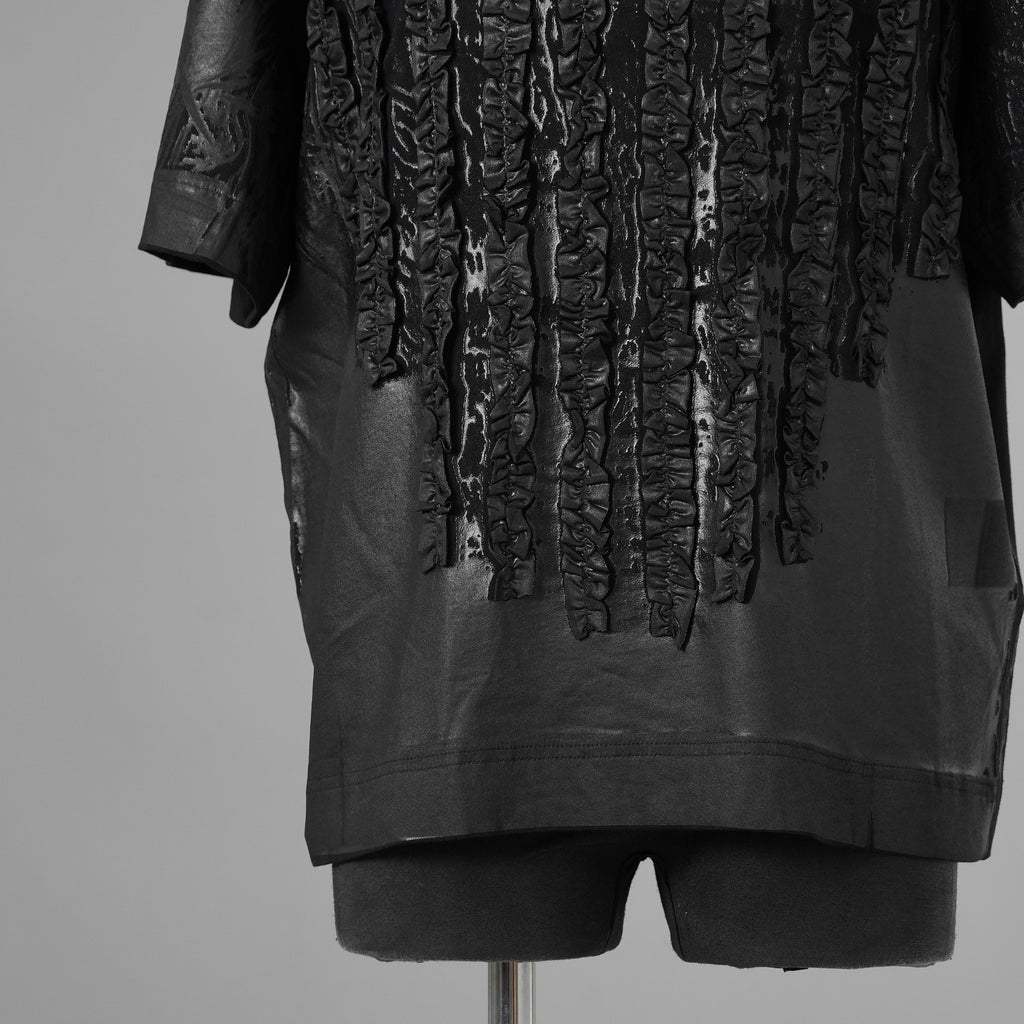 TAAKK ターク / 美品 25AW RUFFLE PRINT T-SHIRTS 半袖Ｔシャツ / TA25AW-JR092 / size 2 (BLACK) 352171-in-ue