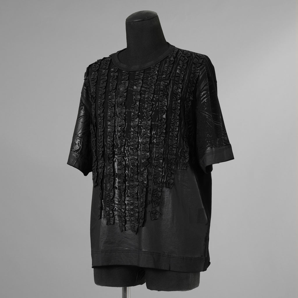 TAAKK ターク / 美品 25AW RUFFLE PRINT T-SHIRTS 半袖Ｔシャツ / TA25AW-JR092 / size 2 (BLACK) 352171-in-ue