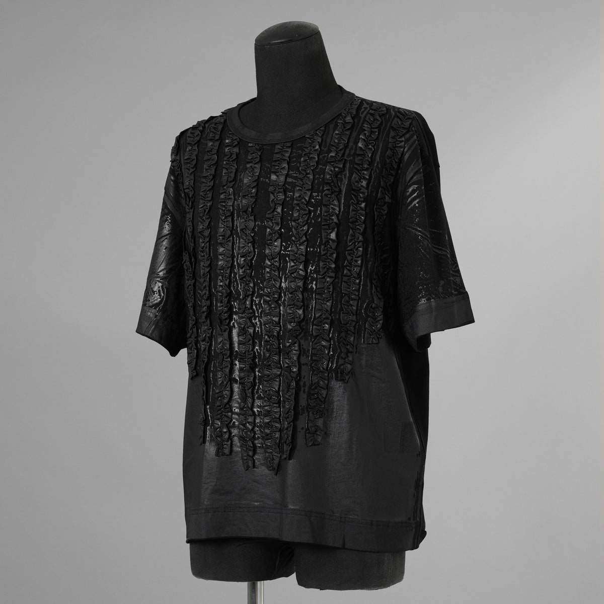 TAAKK ターク / 美品 25AW RUFFLE PRINT T-SHIRTS 半袖Ｔシャツ / TA25AW-JR092 / size 2 (BLACK) 352171-in-ue