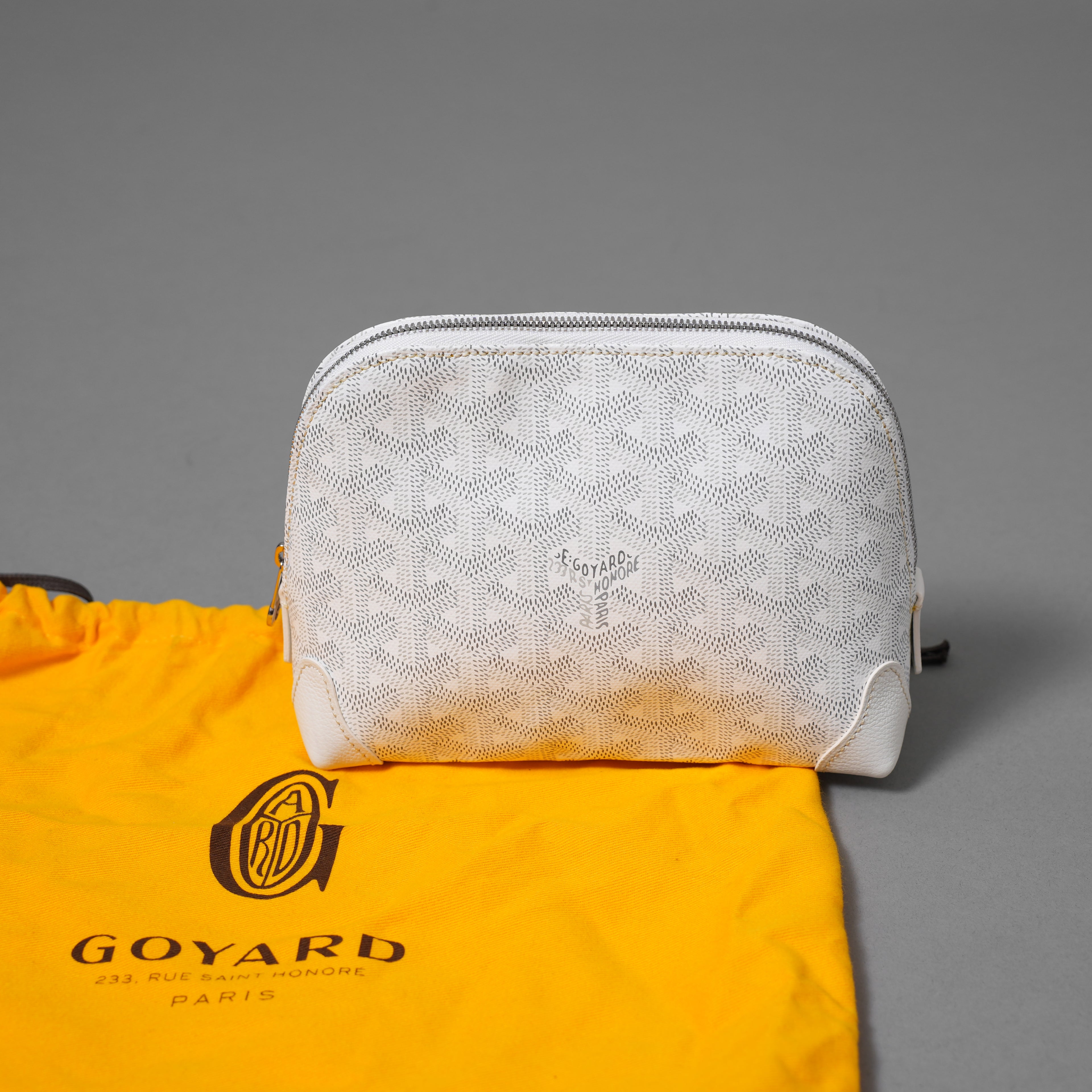 GOYARD ゴヤール / 美品 ヴァンドーム コスメティックポーチ 化粧ポーチ トラベルポーチ ポシェット / WHITE アクセサリー