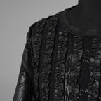 TAAKK ターク / 美品 25AW RUFFLE PRINT T-SHIRTS 半袖Ｔシャツ / TA25AW-JR092 / size 2 (BLACK) 352171-in-ue