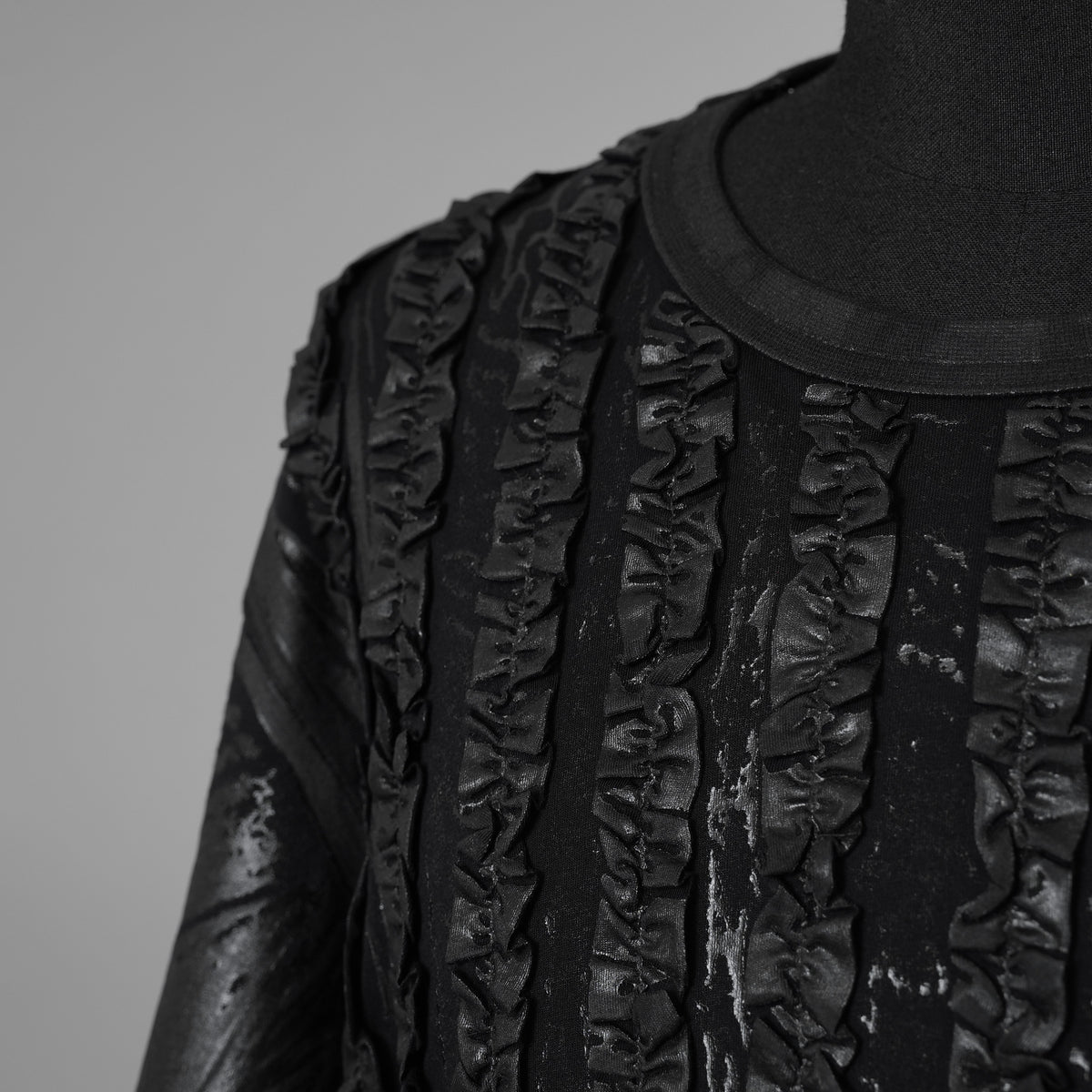 TAAKK ターク / 美品 25AW RUFFLE PRINT T-SHIRTS 半袖Ｔシャツ / TA25AW-JR092 / size 2 (BLACK) 352171-in-ue