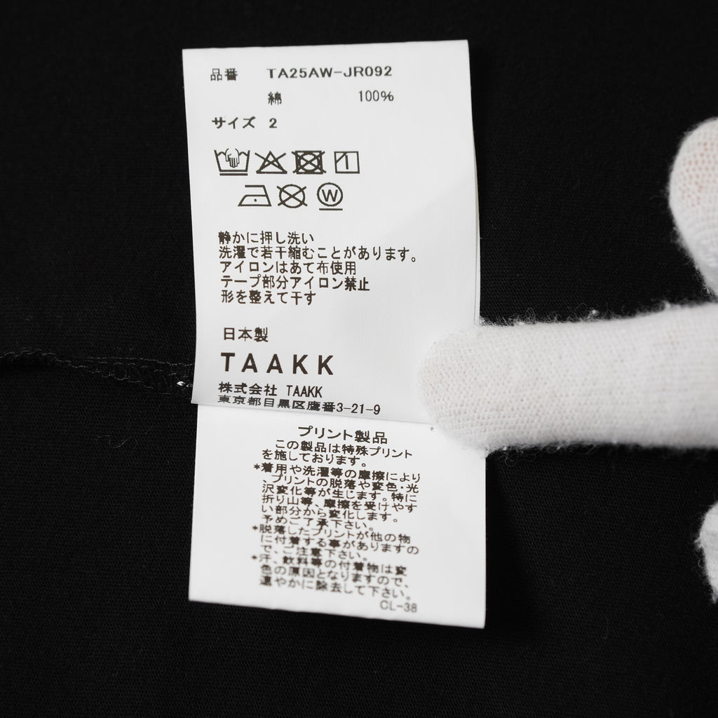 TAAKK ターク / 美品 25AW RUFFLE PRINT T-SHIRTS 半袖Ｔシャツ / TA25AW-JR092 / size 2 (BLACK) 352171-in-ue