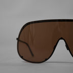Rick Owens リックオウエンス / 美品 MASK BLACK-BROWN シールドサングラス アクセサリー / 157-116 / BLACK × BROWN