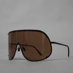 Rick Owens リックオウエンス / 美品 MASK BLACK-BROWN シールドサングラス アクセサリー / 157-116 / BLACK × BROWN