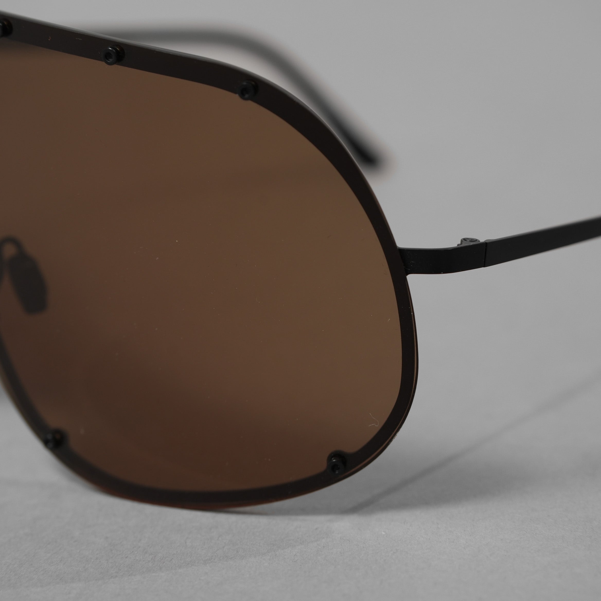 Rick Owens リックオウエンス / 美品 MASK BLACK-BROWN シールドサングラス アクセサリー / 157-116 / BLACK × BROWN
