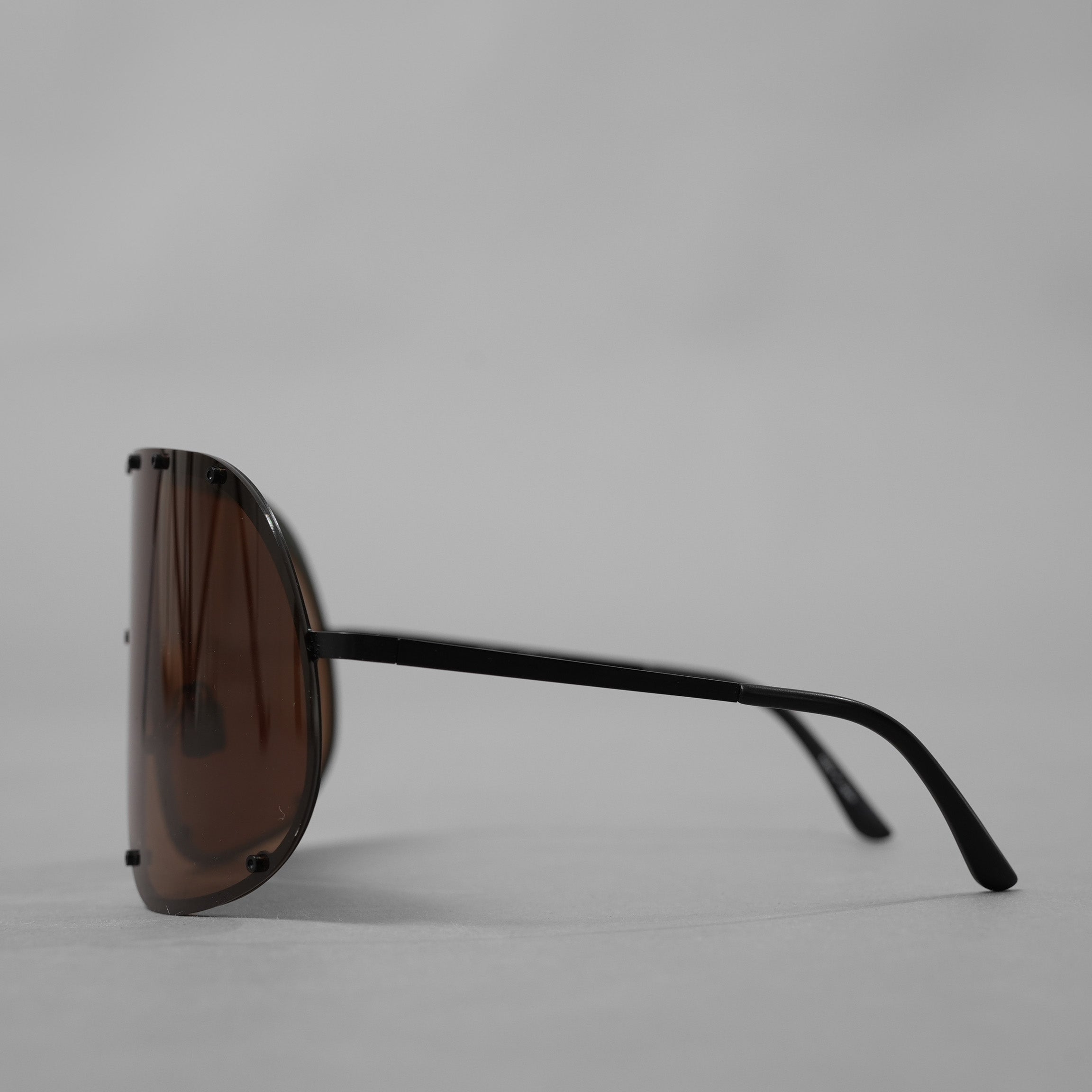 Rick Owens リックオウエンス / 美品 MASK BLACK-BROWN シールドサングラス アクセサリー / 157-116 / BLACK × BROWN