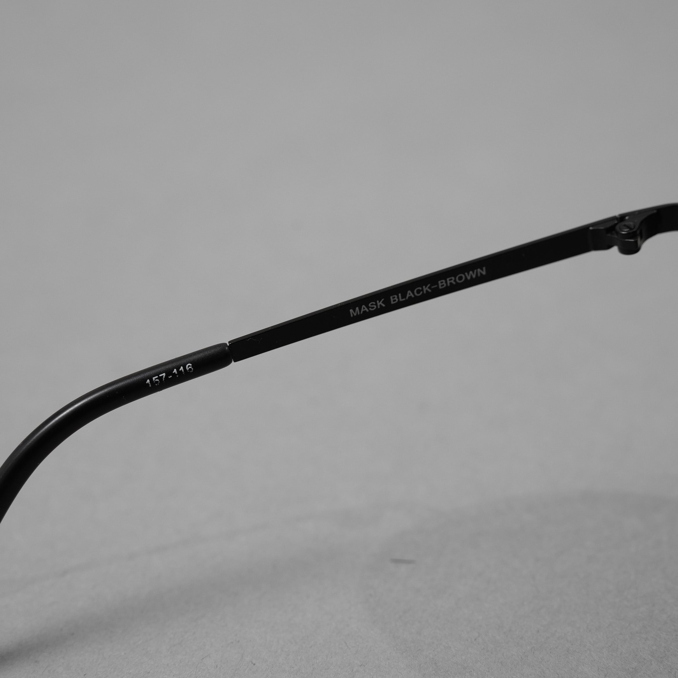 Rick Owens リックオウエンス / 美品 MASK BLACK-BROWN シールドサングラス アクセサリー / 157-116 / BLACK × BROWN