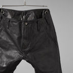 未使用 incarnation インカネーション /  23AW HORSE LEATHER PANTS オーバーロック ホースレザーパンツ ボトムス / size S (BLACK）