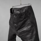 未使用 incarnation インカネーション /  23AW HORSE LEATHER PANTS オーバーロック ホースレザーパンツ ボトムス / size S (BLACK）