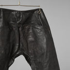 未使用 incarnation インカネーション /  23AW HORSE LEATHER PANTS オーバーロック ホースレザーパンツ ボトムス / size S (BLACK）