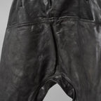 未使用 incarnation インカネーション /  23AW HORSE LEATHER PANTS オーバーロック ホースレザーパンツ ボトムス / size S (BLACK）