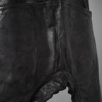 未使用 incarnation インカネーション /  23AW HORSE LEATHER PANTS オーバーロック ホースレザーパンツ ボトムス / size S (BLACK）