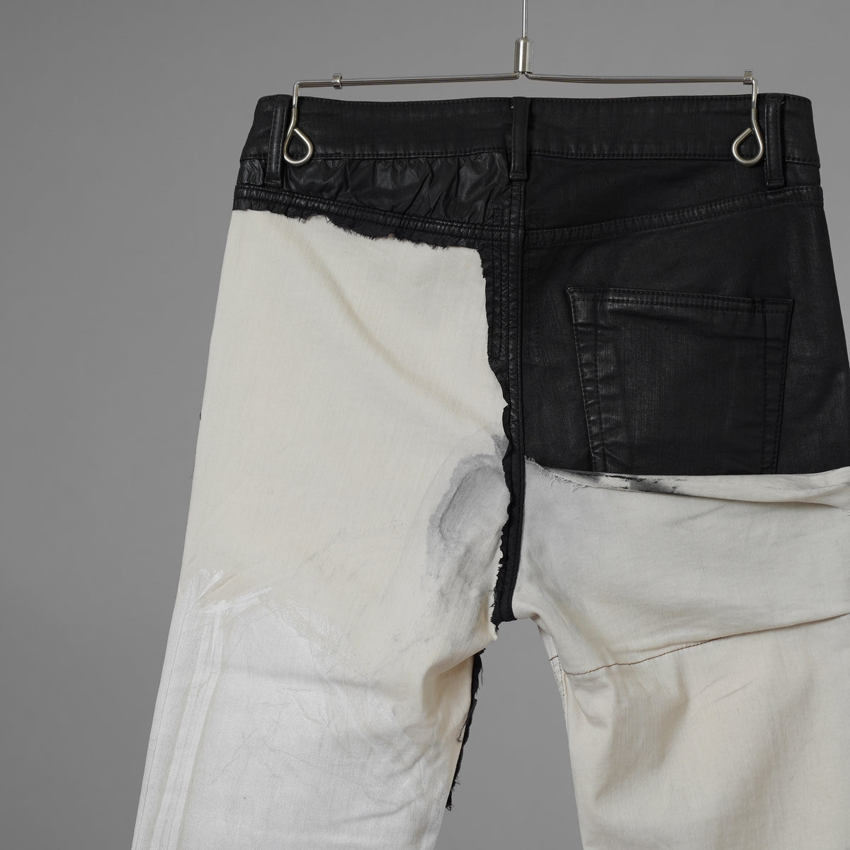 RICK OWENS DRKSHDW リック オウエンス ダークシャドウ / 22SS COMBO TYRONE CUT コンボ タイロンカット コーティング スキニー パンツ / DU01B7364-SCOMW1 / size 30 (NATURAL × BLACK)  352174-in-ue