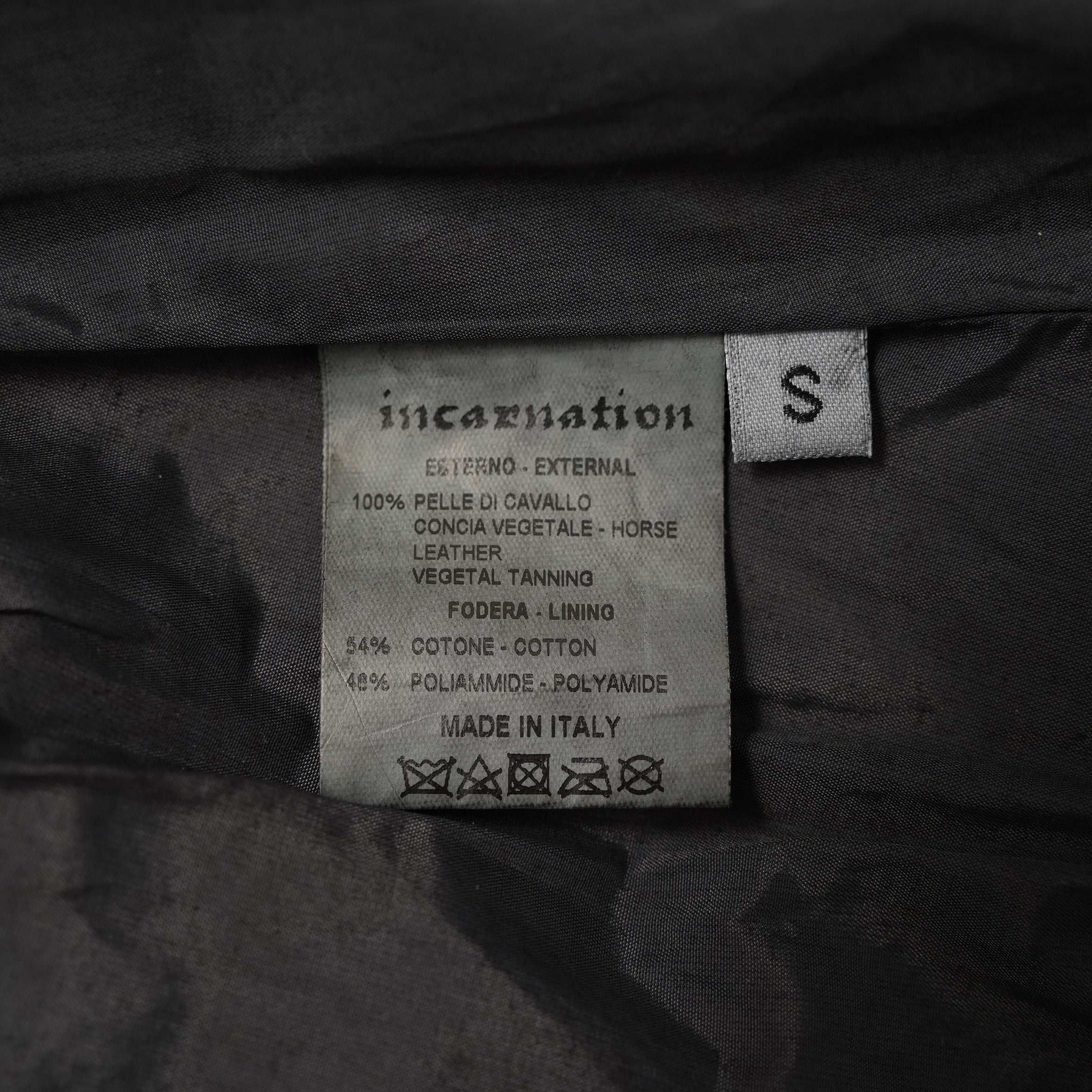 未使用 incarnation インカネーション /  23AW HORSE LEATHER PANTS オーバーロック ホースレザーパンツ ボトムス / size S (BLACK）