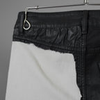 RICK OWENS DRKSHDW リック オウエンス ダークシャドウ / 22SS COMBO TYRONE CUT コンボ タイロンカット コーティング スキニー パンツ / DU01B7364-SCOMW1 / size 30 (NATURAL × BLACK)  352174-in-ue