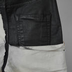 RICK OWENS DRKSHDW リック オウエンス ダークシャドウ / 22SS COMBO TYRONE CUT コンボ タイロンカット コーティング スキニー パンツ / DU01B7364-SCOMW1 / size 30 (NATURAL × BLACK)  352174-in-ue
