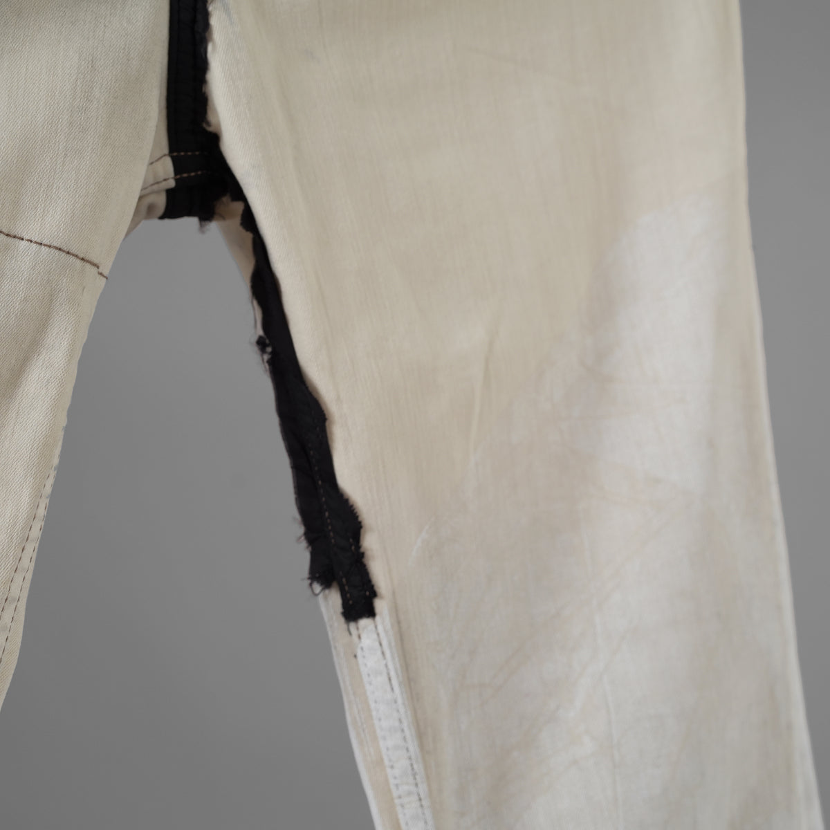 RICK OWENS DRKSHDW リック オウエンス ダークシャドウ / 22SS COMBO TYRONE CUT コンボ タイロンカット コーティング スキニー パンツ / DU01B7364-SCOMW1 / size 30 (NATURAL × BLACK)  352174-in-ue