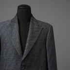 FENDI フェンディ / 23AW 美品 FFロゴ (ズッカ柄) ジャカードファブリック ジャケット / FJ0768APOK / size 48 (BLUE GREY) テーラード ブレザー