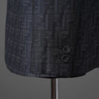FENDI フェンディ / 23AW 美品 FFロゴ (ズッカ柄) ジャカードファブリック ジャケット / FJ0768APOK / size 48 (BLUE GREY) テーラード ブレザー