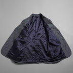 FENDI フェンディ / 23AW 美品 FFロゴ (ズッカ柄) ジャカードファブリック ジャケット / FJ0768APOK / size 48 (BLUE GREY) テーラード ブレザー