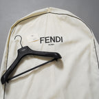 FENDI フェンディ / 23AW 美品 FFロゴ (ズッカ柄) ジャカードファブリック ジャケット / FJ0768APOK / size 48 (BLUE GREY) テーラード ブレザー