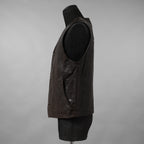 incarnation インカネーション / 24SS 新型 Horse Leather Vest 5B レザーベスト / 11-2247 / size S (DARK BROWN)