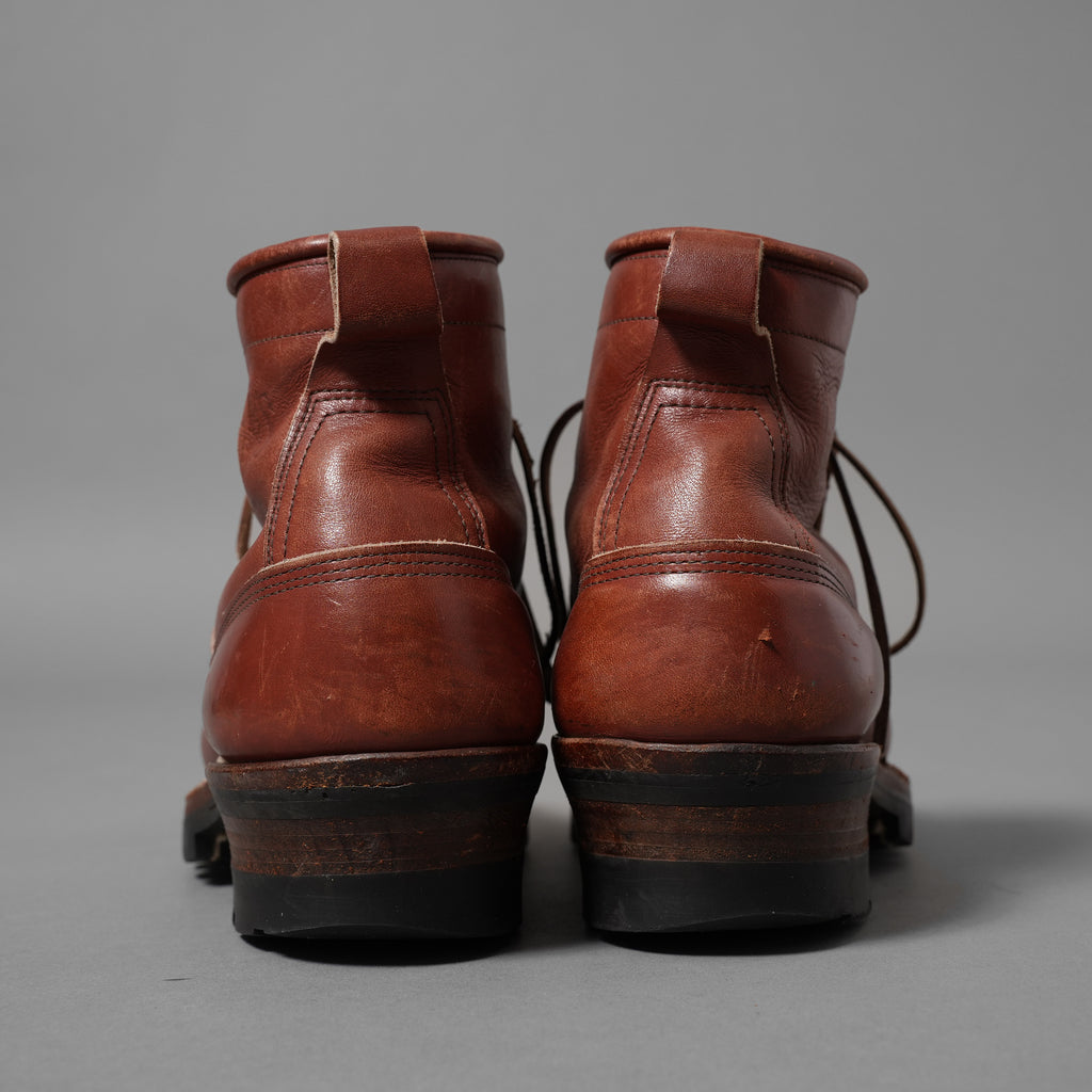 WHITE'S BOOTS ホワイツ ブーツ / 旧ロゴ スモークジャンパー ダブルステッチ / vibram 100 ソール アメリカ製 / size 8EE (BROWN) ワークブーツ レースアップブーツ シューズ