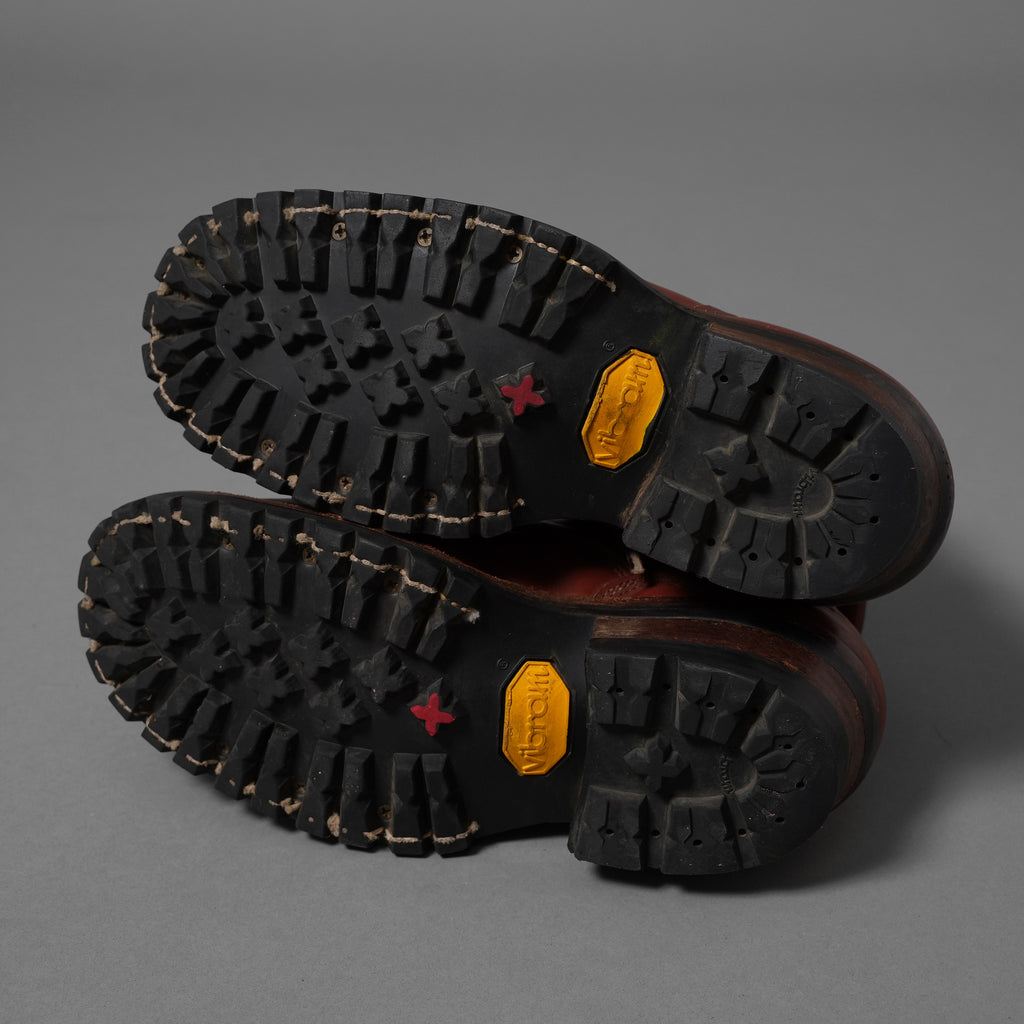 WHITE'S BOOTS ホワイツ ブーツ / 旧ロゴ スモークジャンパー ダブルステッチ / vibram 100 ソール アメリカ製 / size 8EE (BROWN) ワークブーツ レースアップブーツ シューズ