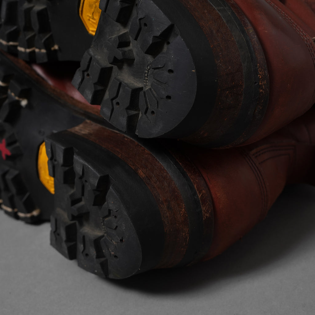 WHITE'S BOOTS ホワイツ ブーツ / 旧ロゴ スモークジャンパー ダブルステッチ / vibram 100 ソール アメリカ製 / size 8EE (BROWN) ワークブーツ レースアップブーツ シューズ