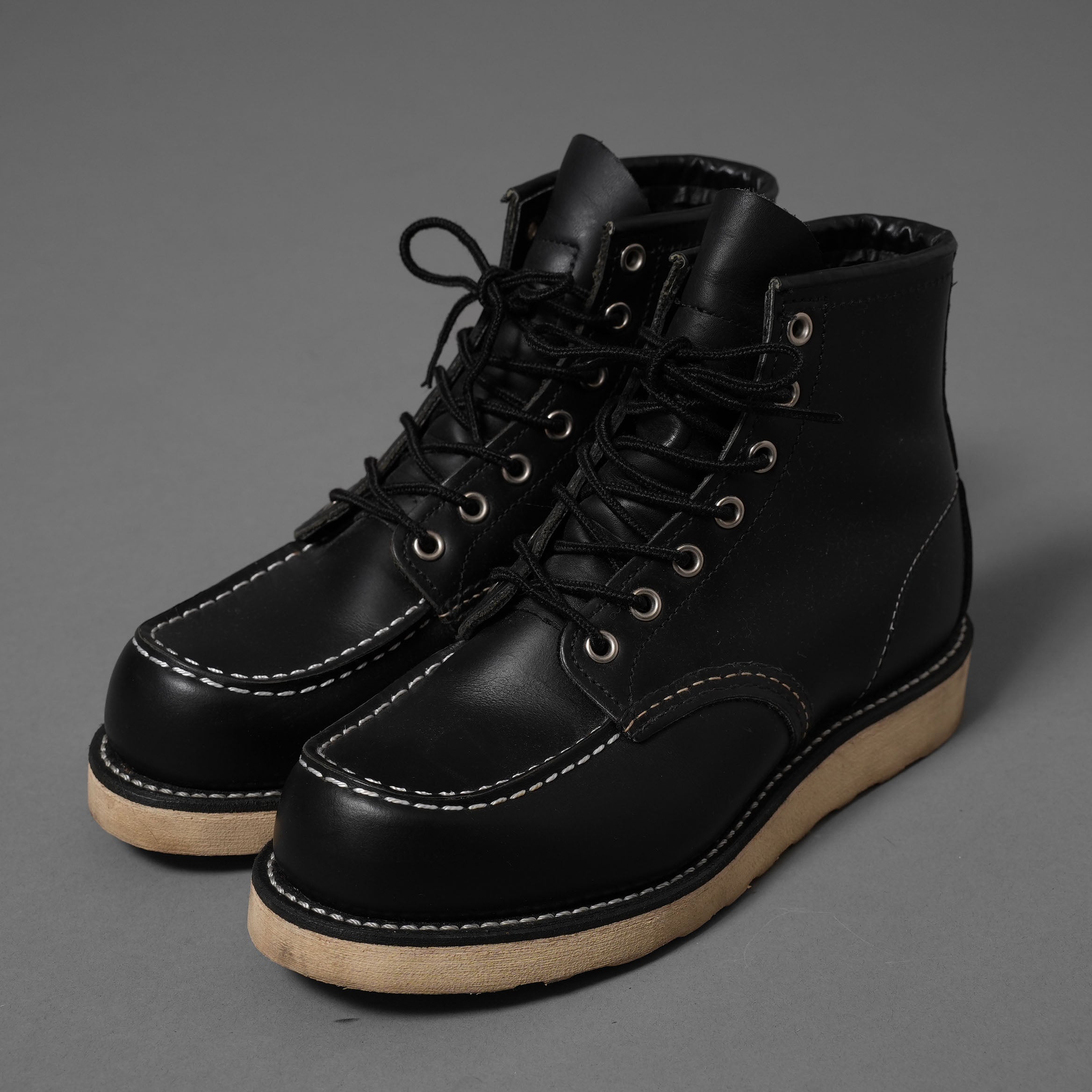 RED WING レッドウィング / 日本限定 8179 犬タグ クラシックモック ブーツ / 6インチ / vibram ソール アメリカ製 / size 6E (BLACK) ワークブーツ レースアップブーツ シューズ