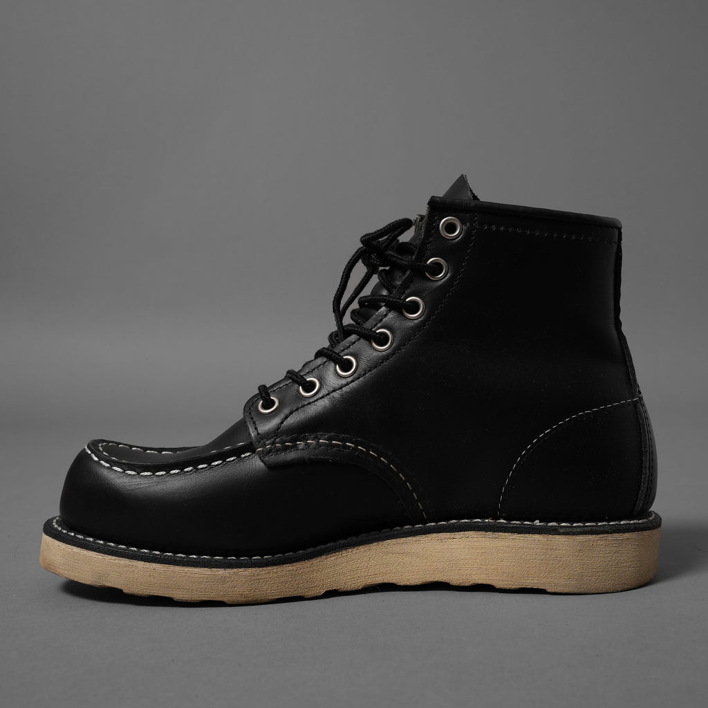RED WING レッドウィング / 日本限定 8179 犬タグ クラシックモック ブーツ / 6インチ / vibram ソール アメリカ製 / size 6E (BLACK) ワークブーツ レースアップブーツ シューズ