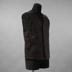incarnation インカネーション / 24SS 新型 Horse Leather Vest 5B レザーベスト / 11-2247 / size S (DARK BROWN)