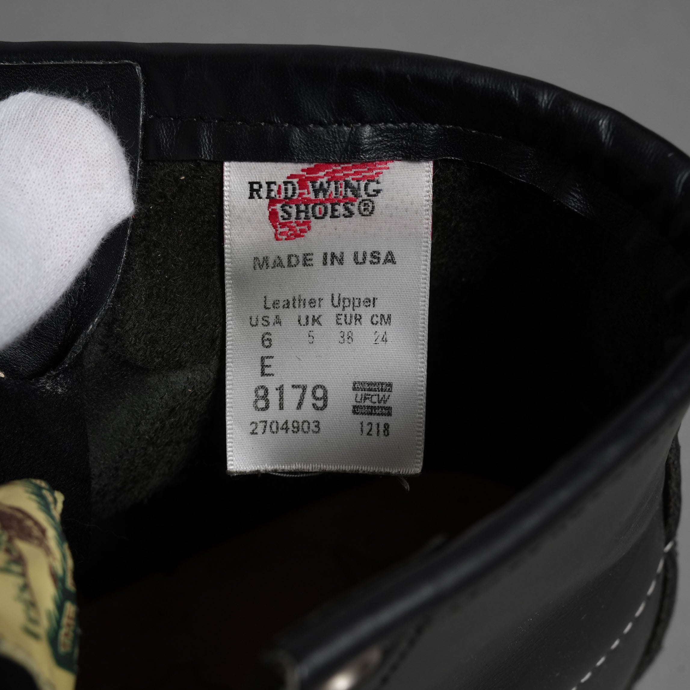 RED WING レッドウィング / 日本限定 8179 犬タグ クラシックモック ブーツ / 6インチ / vibram ソール アメリカ製 / size 6E (BLACK) ワークブーツ レースアップブーツ シューズ